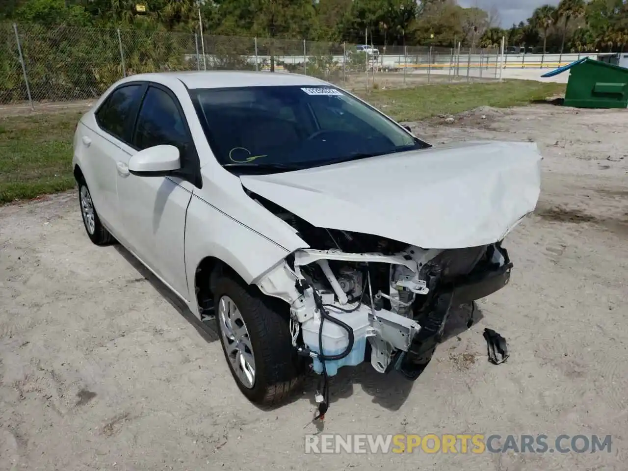 1 Photograph of a damaged car 5YFBURHE7KP922887 TOYOTA COROLLA 2019