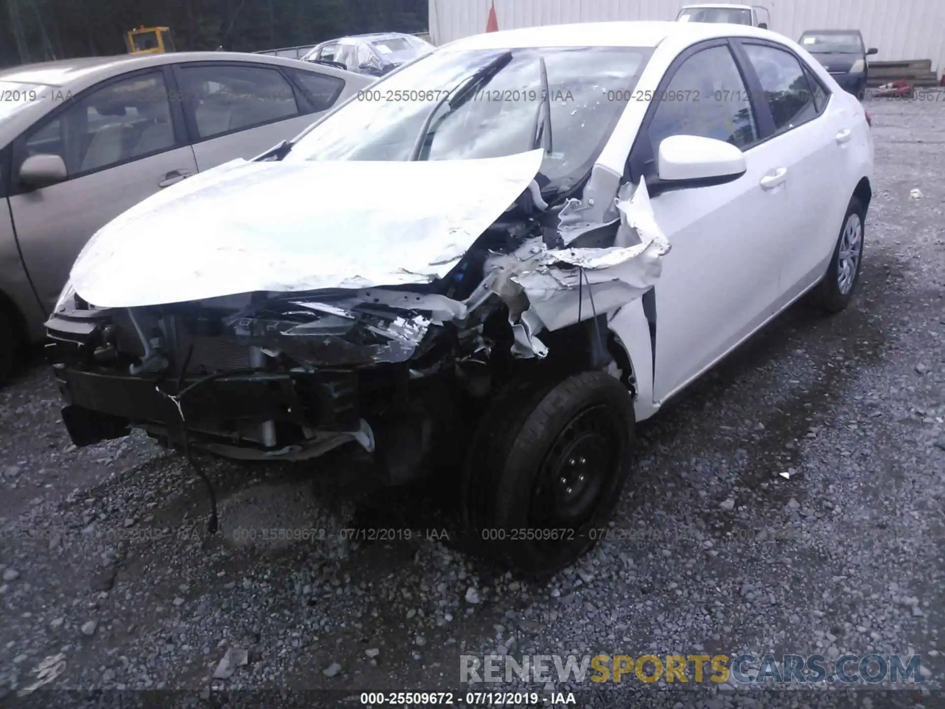 2 Photograph of a damaged car 5YFBURHE7KP922999 TOYOTA COROLLA 2019