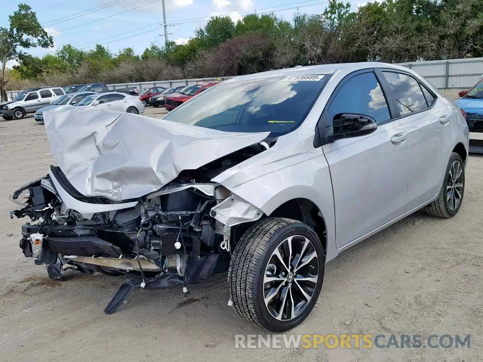 2 Photograph of a damaged car 5YFBURHE7KP923571 TOYOTA COROLLA 2019