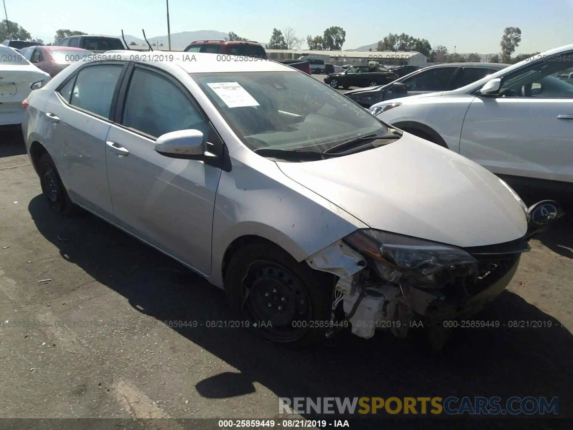 1 Photograph of a damaged car 5YFBURHE7KP923893 TOYOTA COROLLA 2019