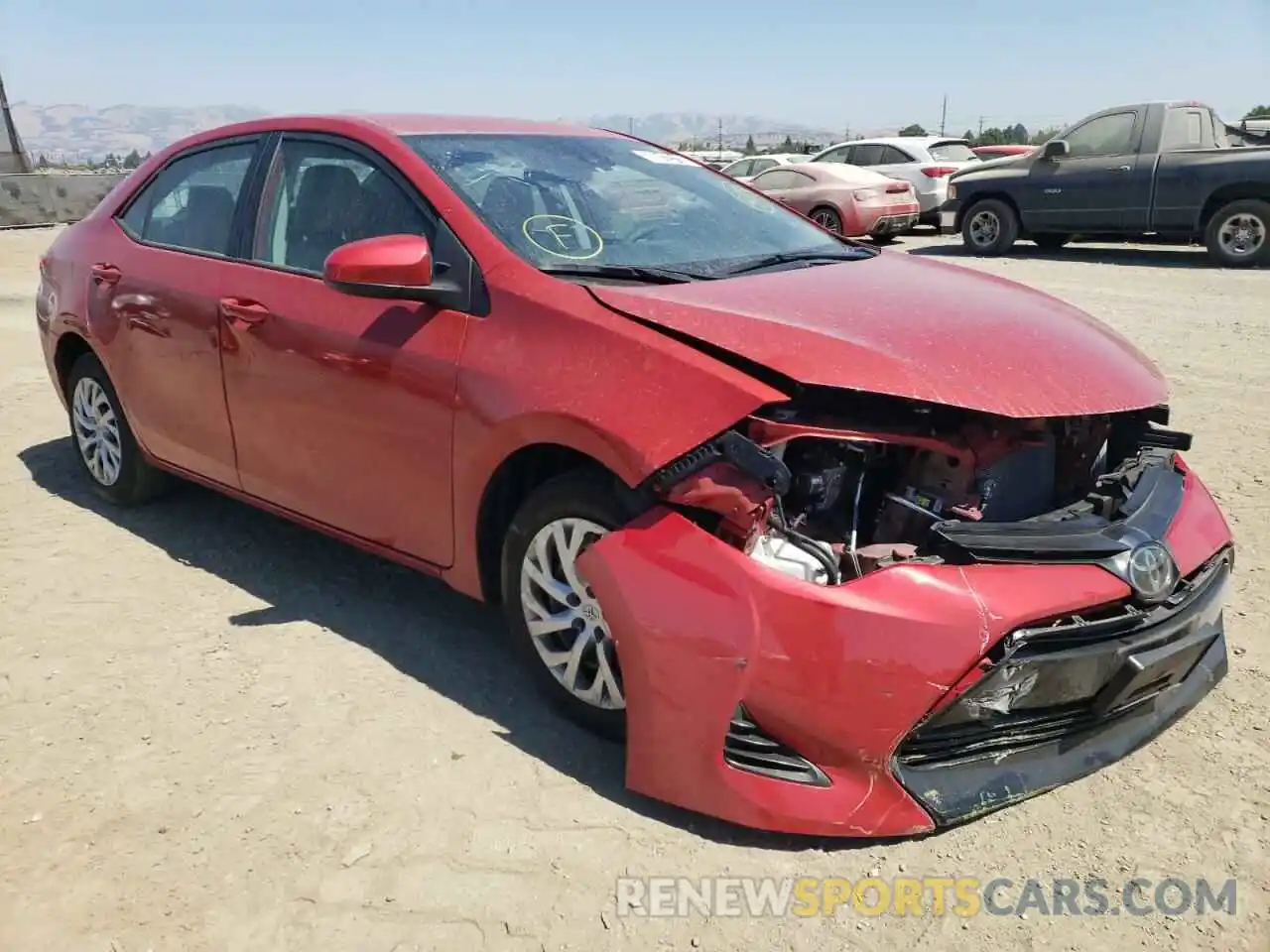 1 Photograph of a damaged car 5YFBURHE7KP924347 TOYOTA COROLLA 2019