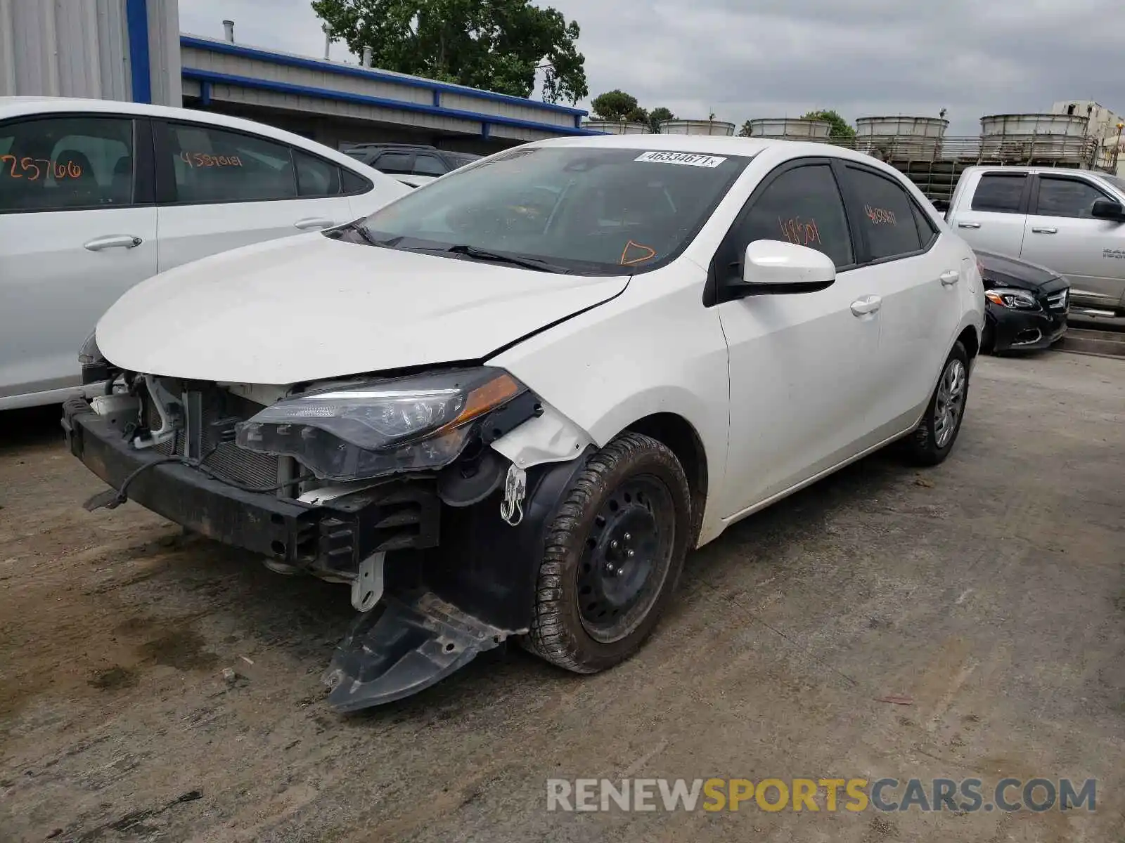 2 Photograph of a damaged car 5YFBURHE7KP924428 TOYOTA COROLLA 2019