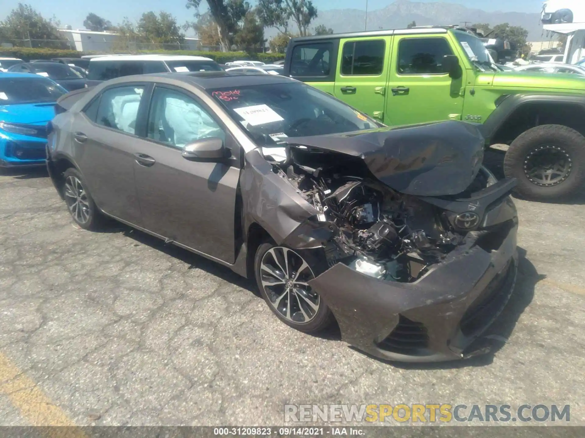 1 Photograph of a damaged car 5YFBURHE7KP924591 TOYOTA COROLLA 2019