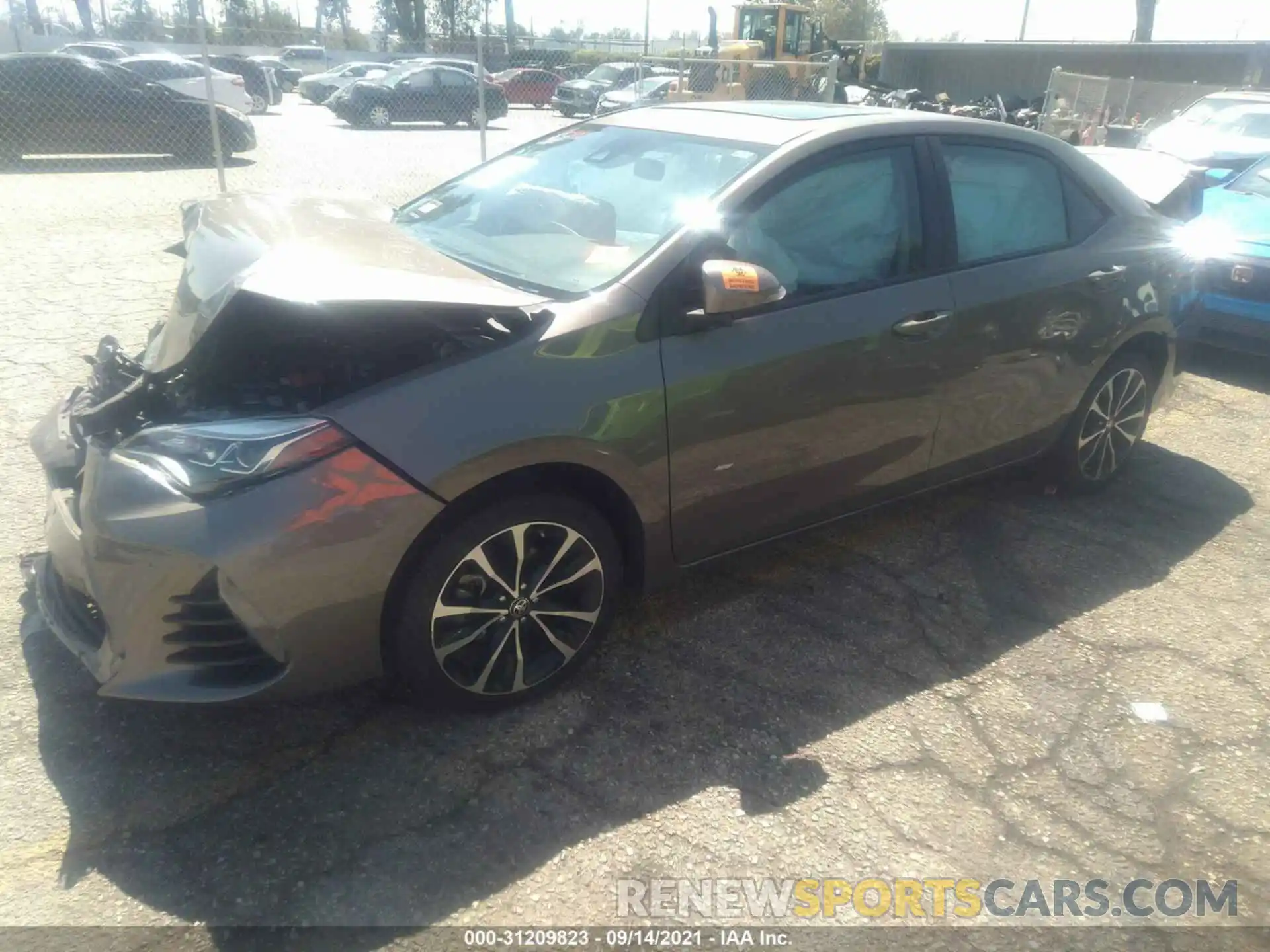 2 Photograph of a damaged car 5YFBURHE7KP924591 TOYOTA COROLLA 2019