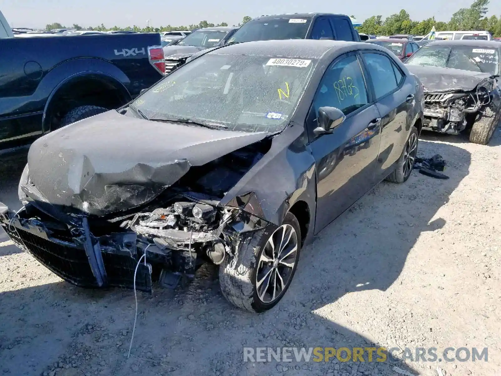 2 Photograph of a damaged car 5YFBURHE7KP924624 TOYOTA COROLLA 2019