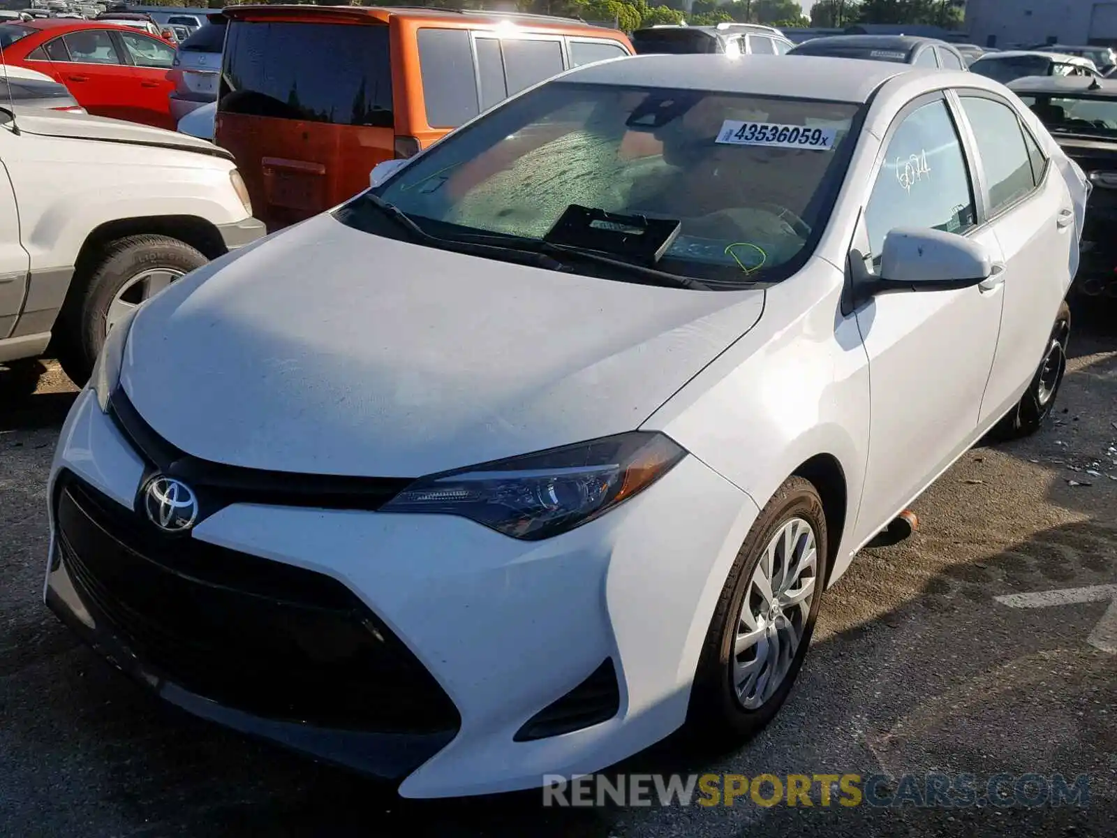 2 Photograph of a damaged car 5YFBURHE7KP924946 TOYOTA COROLLA 2019