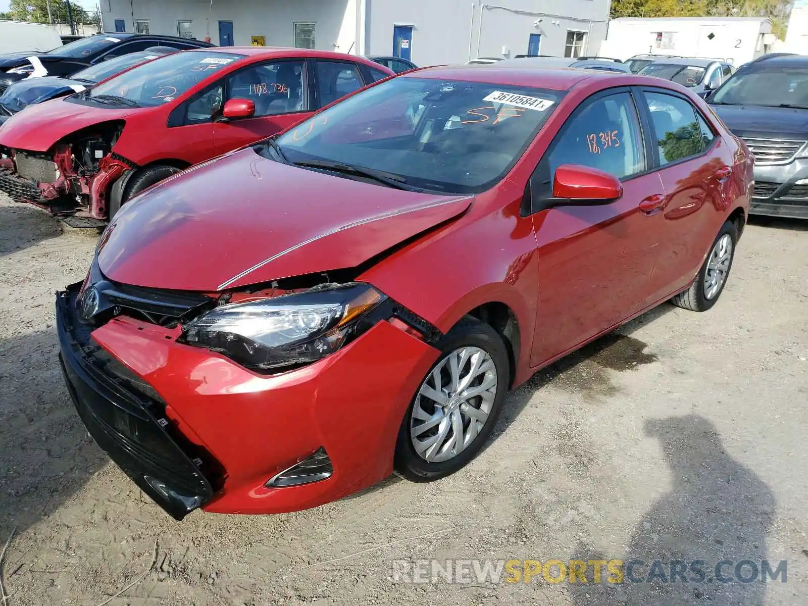 2 Photograph of a damaged car 5YFBURHE7KP925904 TOYOTA COROLLA 2019