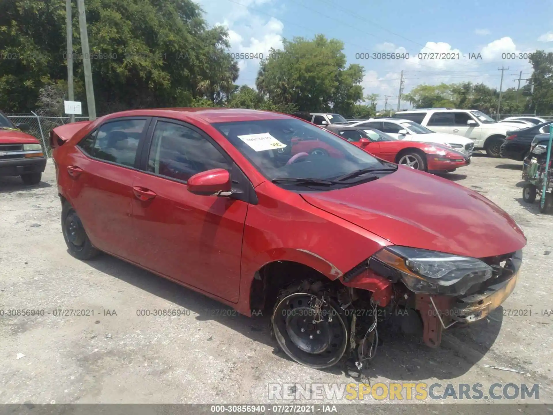 1 Photograph of a damaged car 5YFBURHE7KP926597 TOYOTA COROLLA 2019