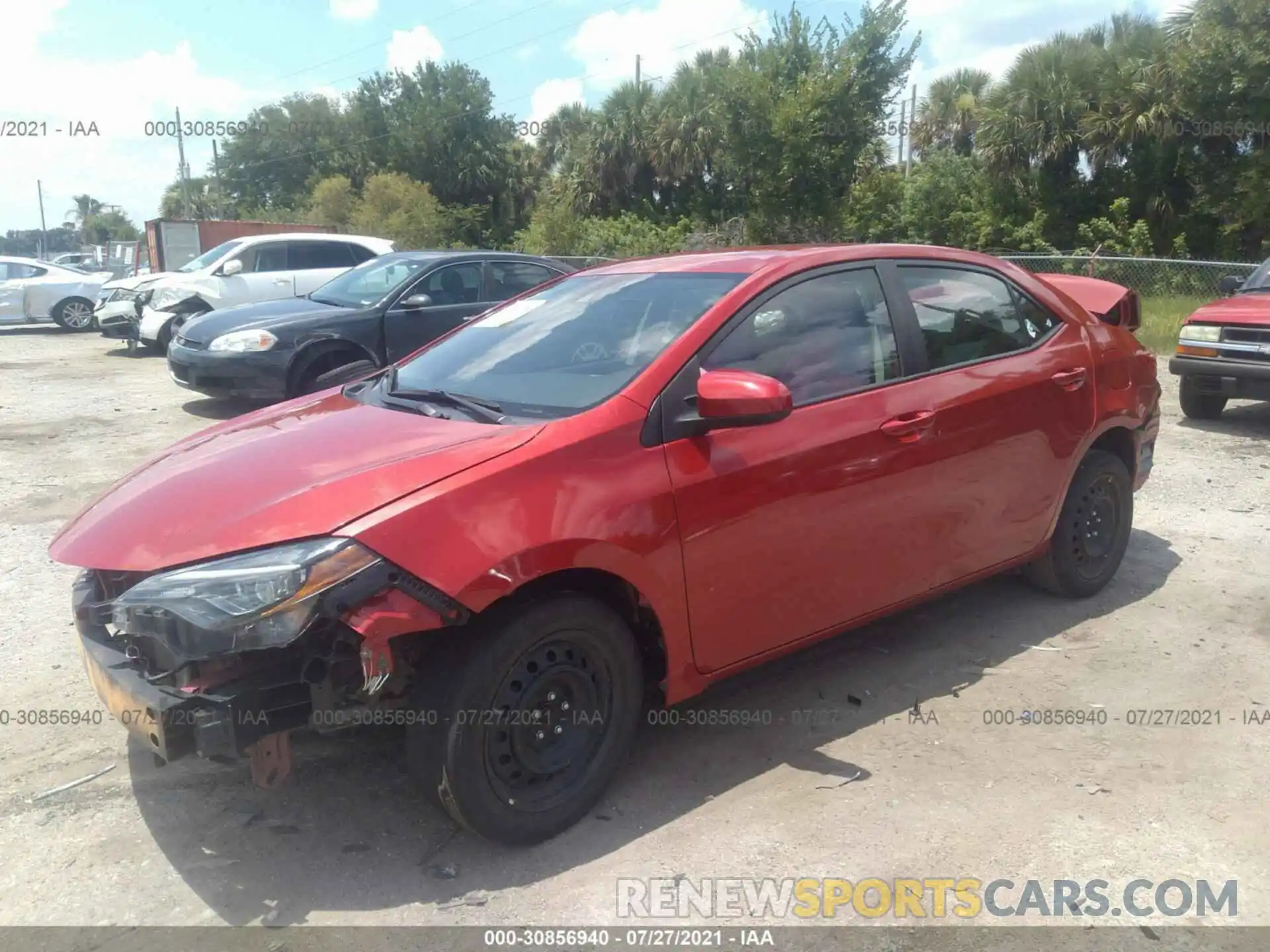 2 Photograph of a damaged car 5YFBURHE7KP926597 TOYOTA COROLLA 2019