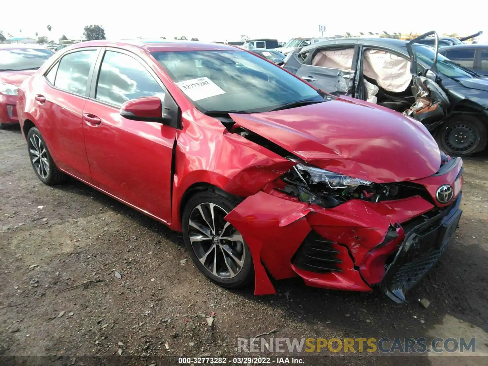 1 Photograph of a damaged car 5YFBURHE7KP926793 TOYOTA COROLLA 2019