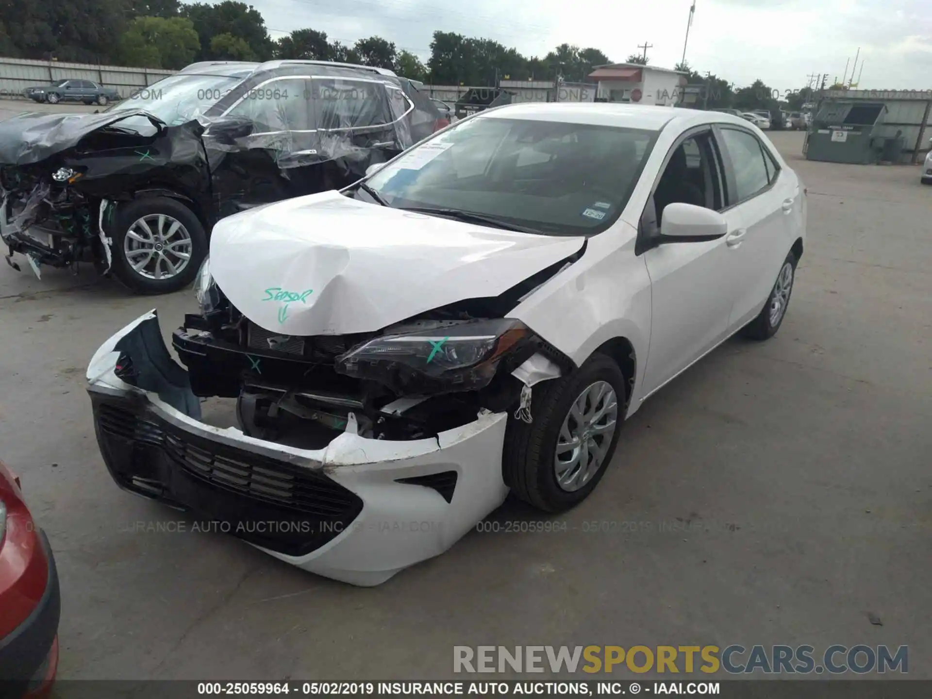 2 Photograph of a damaged car 5YFBURHE7KP927247 TOYOTA COROLLA 2019