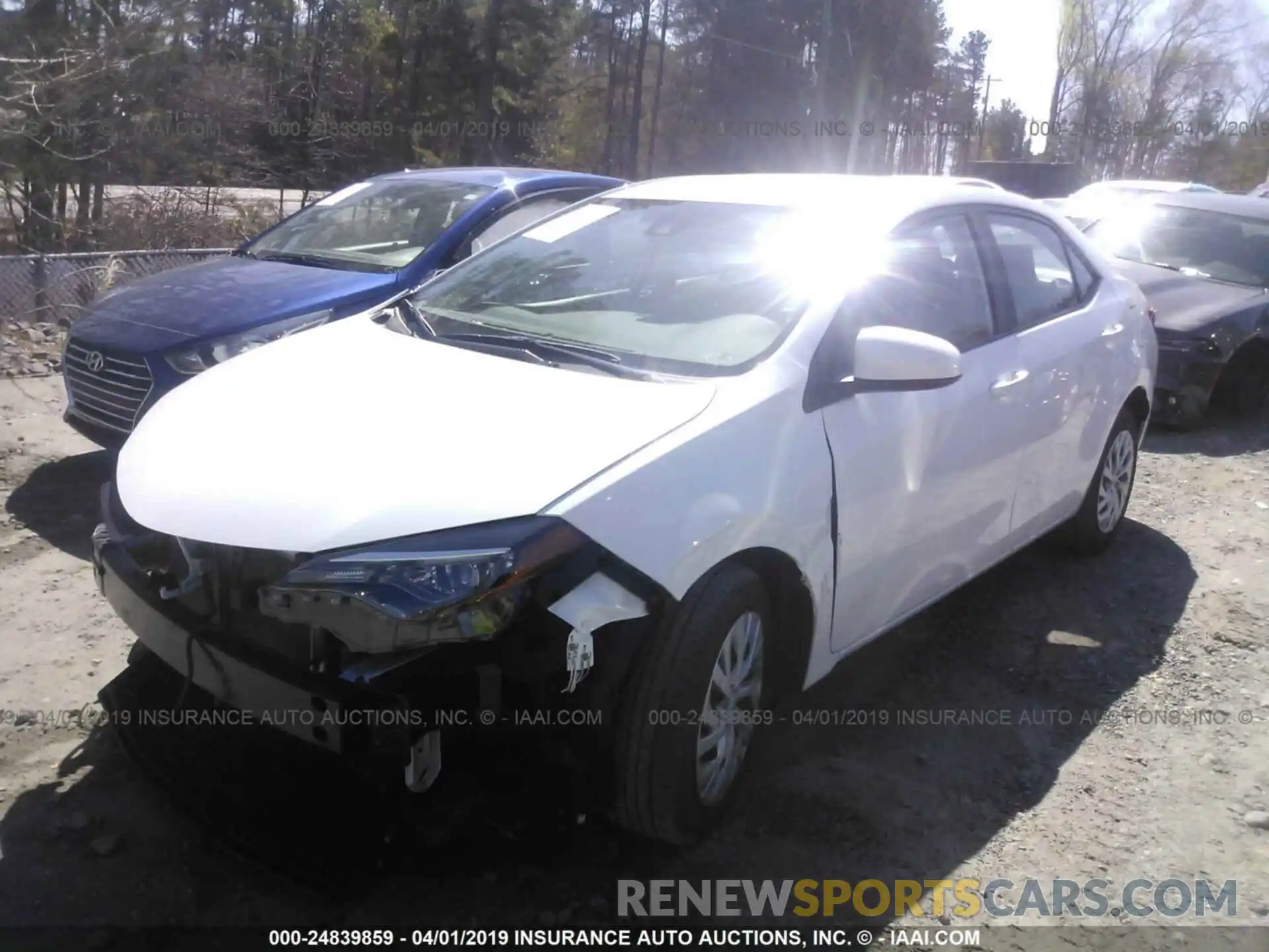 2 Photograph of a damaged car 5YFBURHE7KP927314 TOYOTA COROLLA 2019