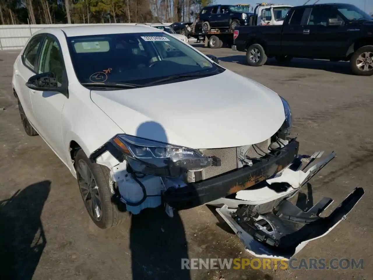 1 Photograph of a damaged car 5YFBURHE7KP927457 TOYOTA COROLLA 2019