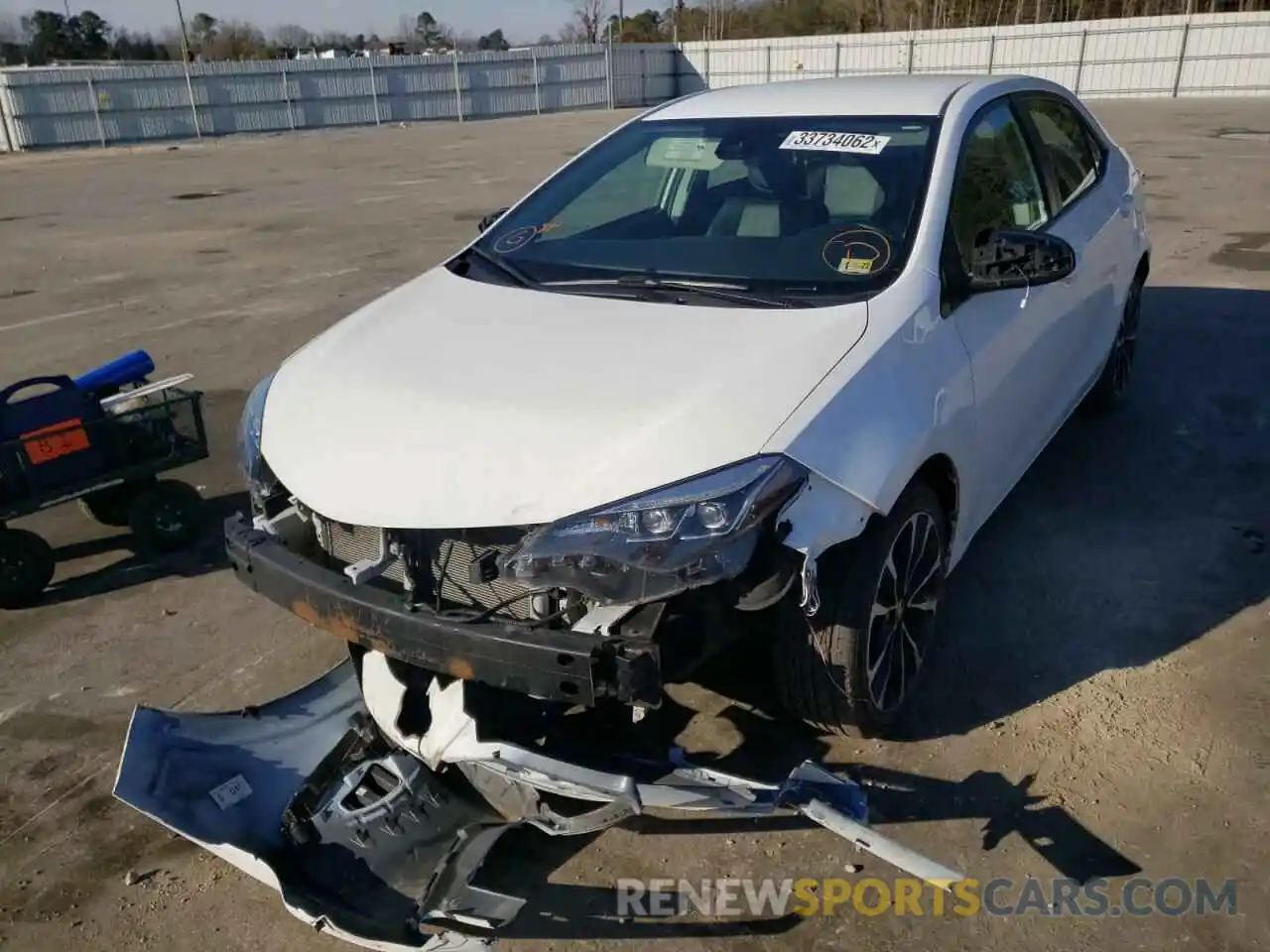 2 Photograph of a damaged car 5YFBURHE7KP927457 TOYOTA COROLLA 2019