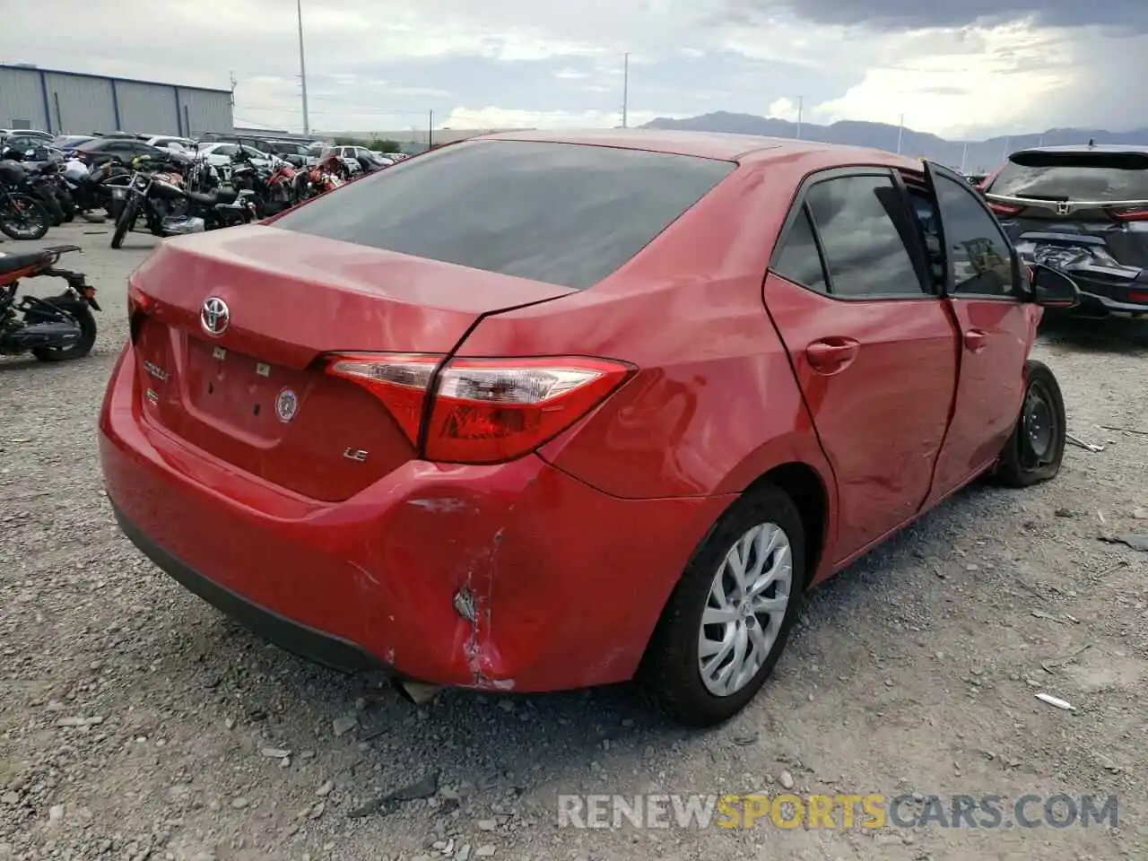 4 Photograph of a damaged car 5YFBURHE7KP927507 TOYOTA COROLLA 2019