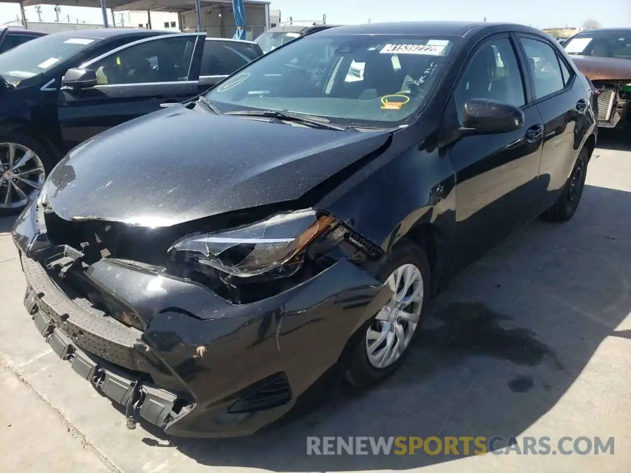 2 Photograph of a damaged car 5YFBURHE7KP927913 TOYOTA COROLLA 2019