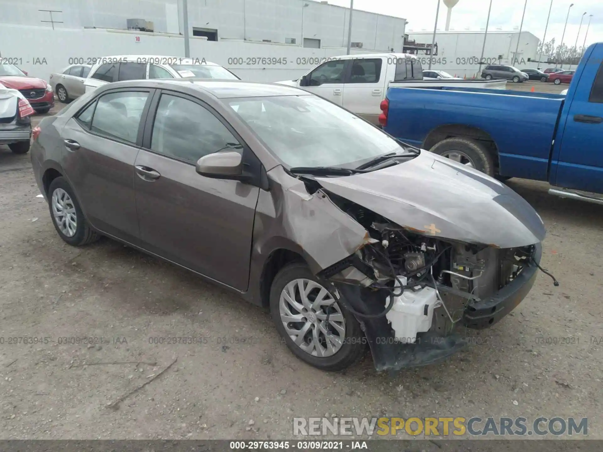 1 Photograph of a damaged car 5YFBURHE7KP928009 TOYOTA COROLLA 2019