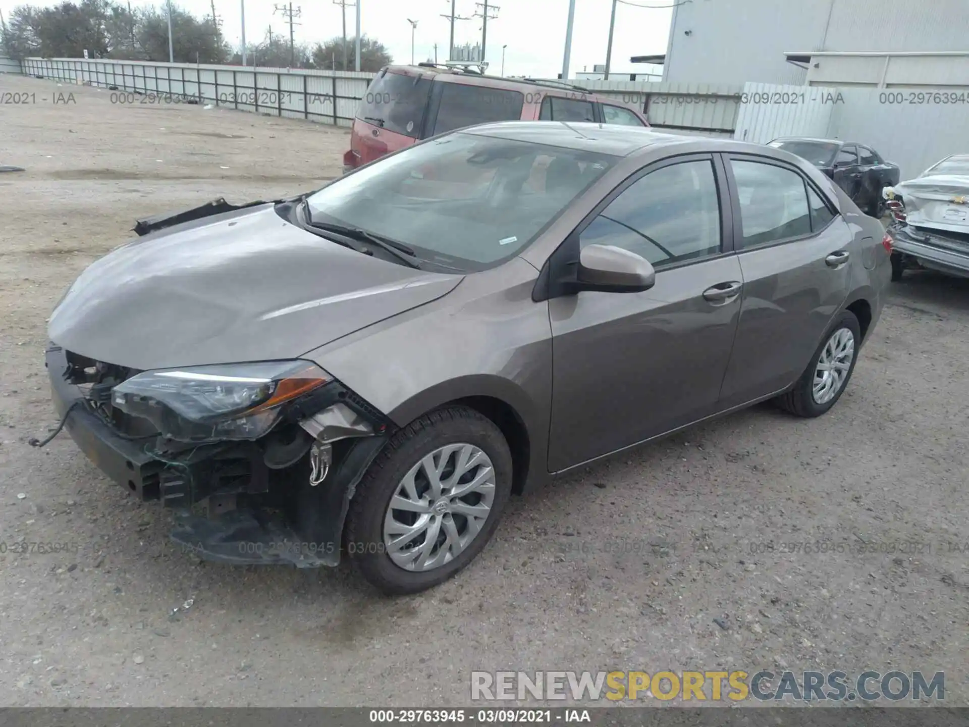 2 Photograph of a damaged car 5YFBURHE7KP928009 TOYOTA COROLLA 2019