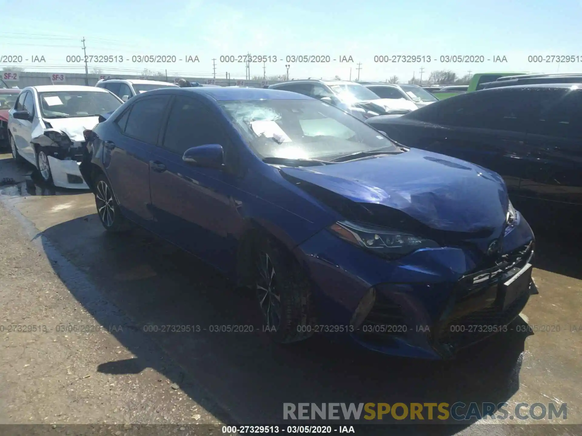 1 Photograph of a damaged car 5YFBURHE7KP928639 TOYOTA COROLLA 2019