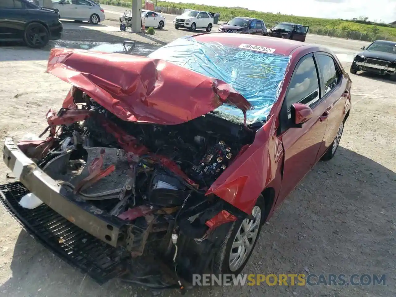 2 Photograph of a damaged car 5YFBURHE7KP929516 TOYOTA COROLLA 2019