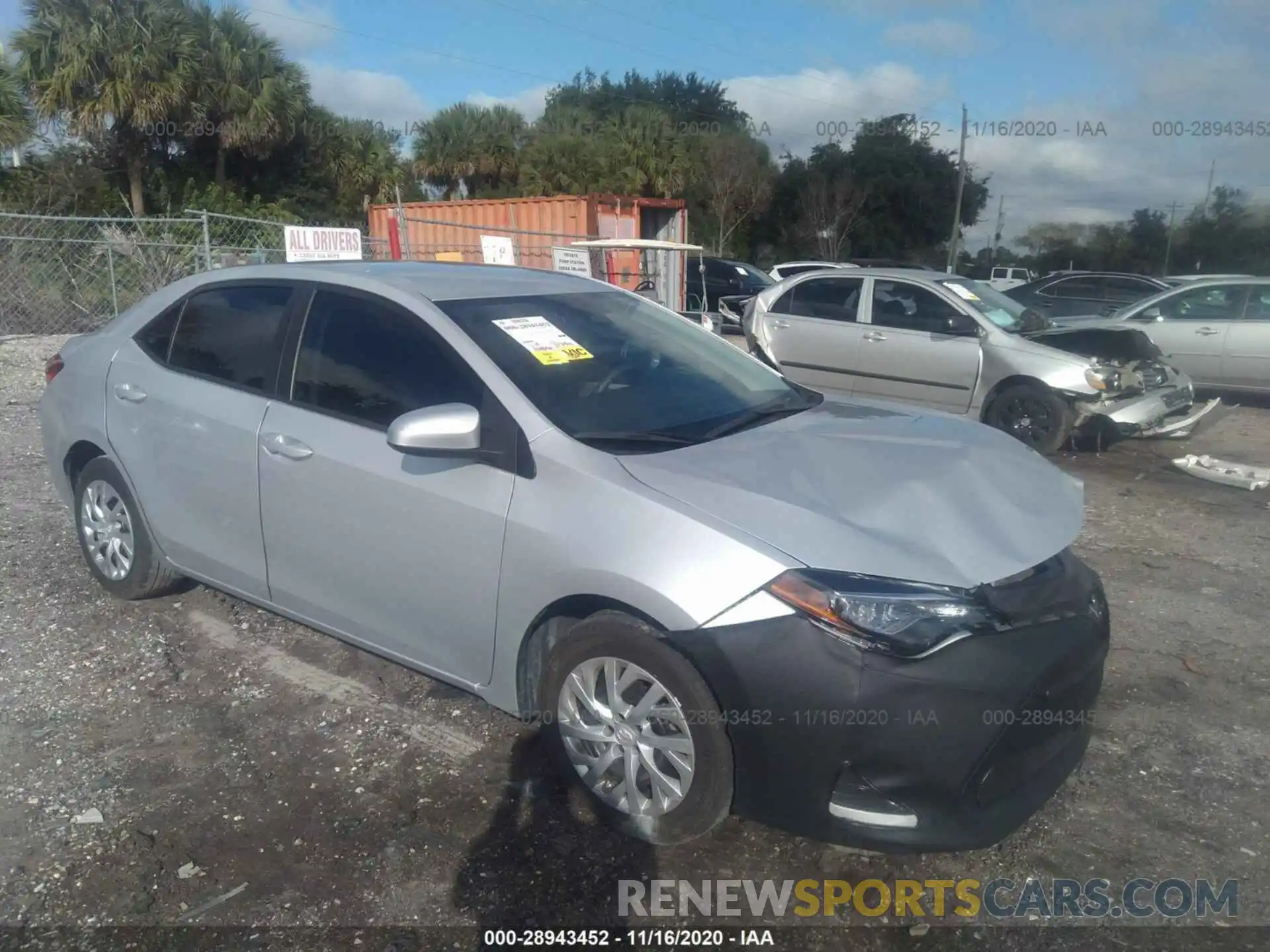 1 Photograph of a damaged car 5YFBURHE7KP929922 TOYOTA COROLLA 2019