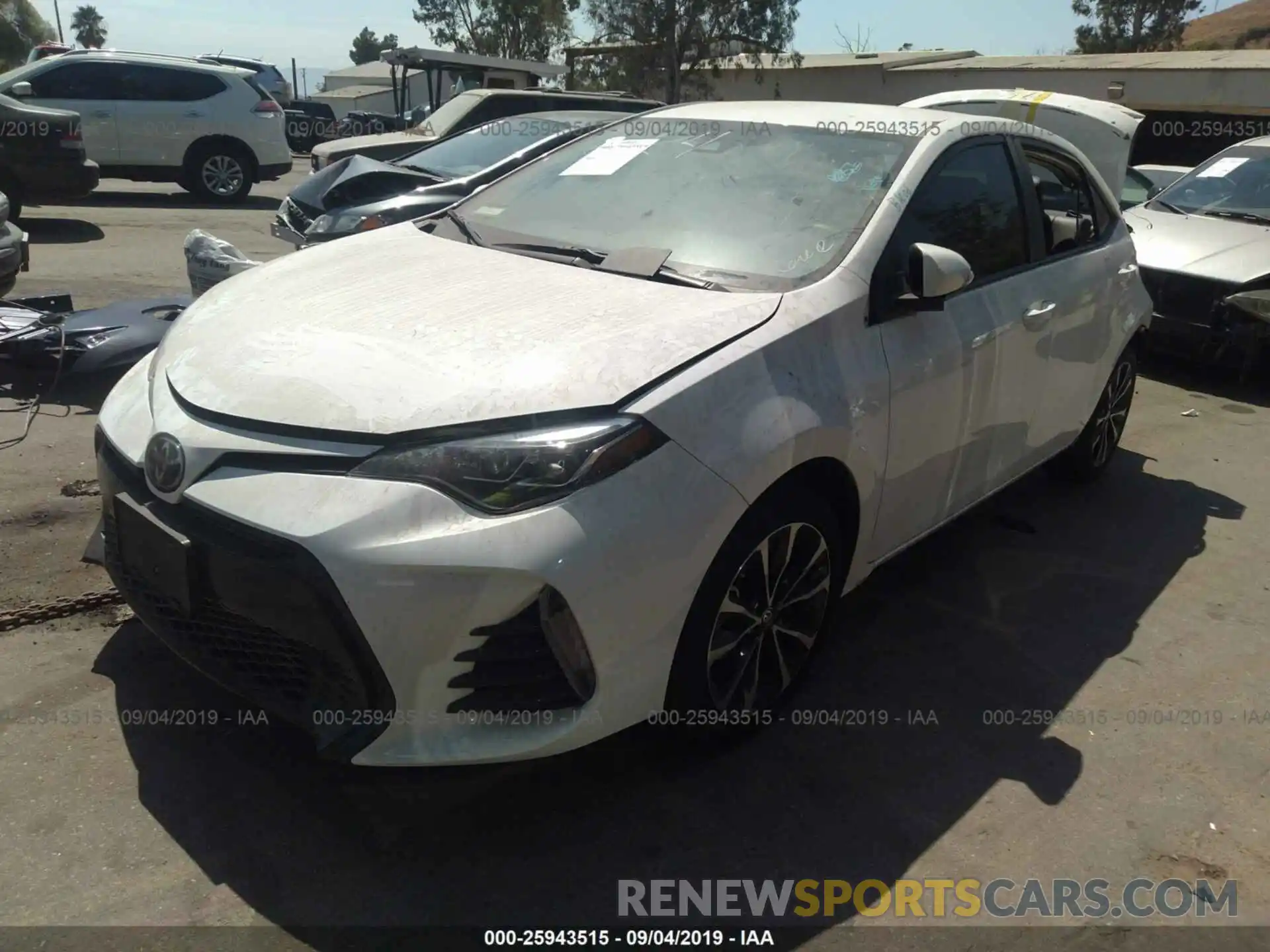 2 Photograph of a damaged car 5YFBURHE7KP930018 TOYOTA COROLLA 2019