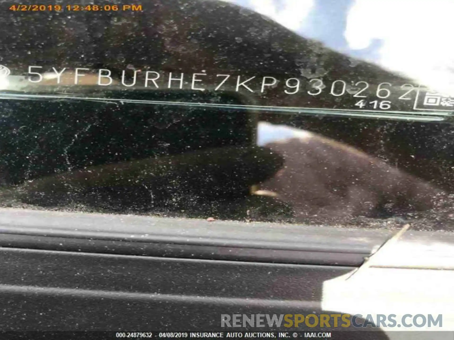 11 Photograph of a damaged car 5YFBURHE7KP930262 TOYOTA COROLLA 2019