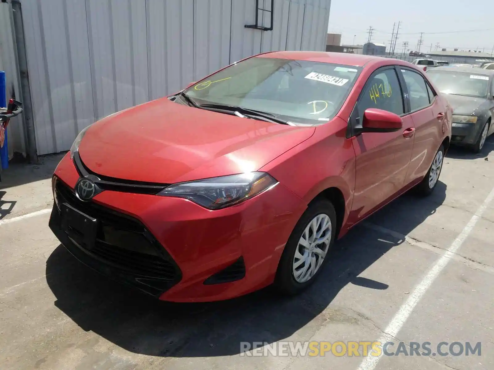 2 Photograph of a damaged car 5YFBURHE7KP931735 TOYOTA COROLLA 2019