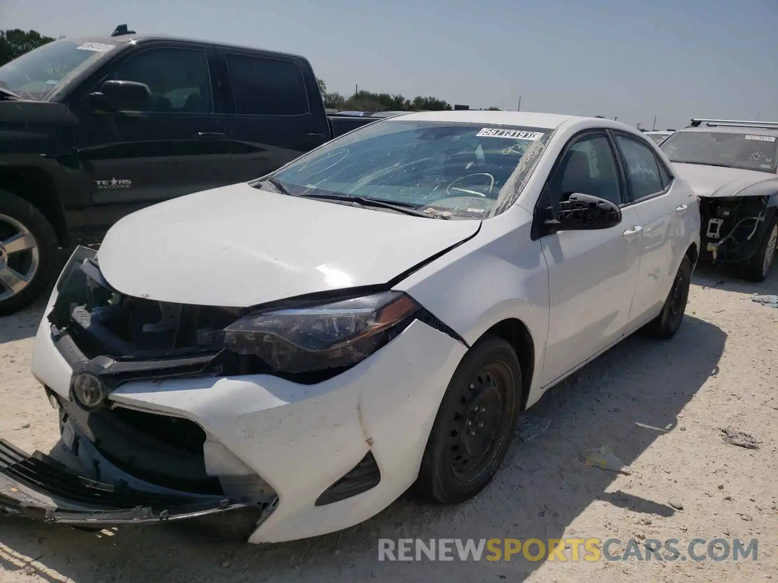 2 Photograph of a damaged car 5YFBURHE7KP932464 TOYOTA COROLLA 2019