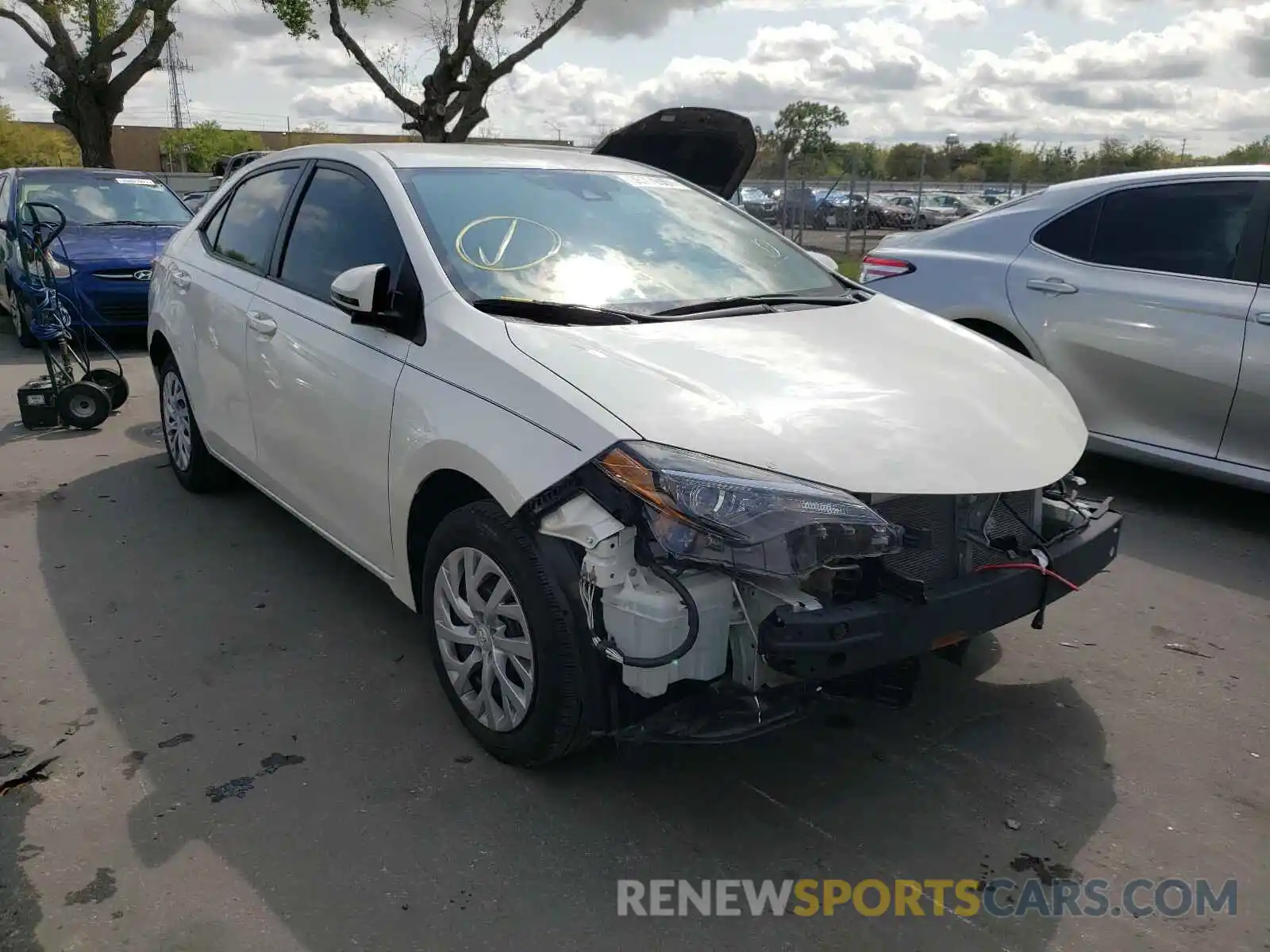 1 Photograph of a damaged car 5YFBURHE7KP933548 TOYOTA COROLLA 2019