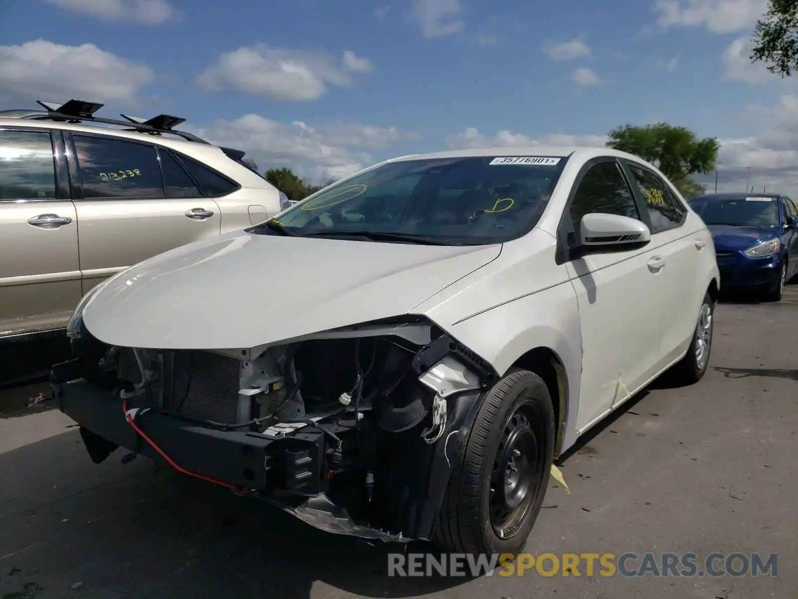 2 Photograph of a damaged car 5YFBURHE7KP933548 TOYOTA COROLLA 2019