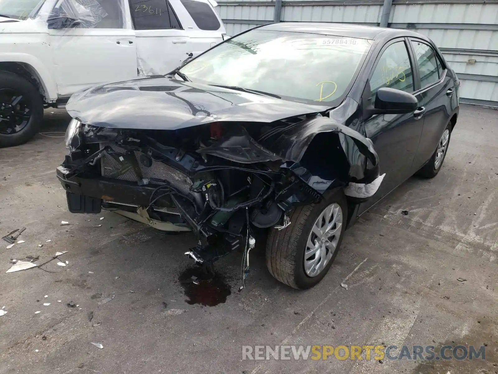 2 Photograph of a damaged car 5YFBURHE7KP934943 TOYOTA COROLLA 2019
