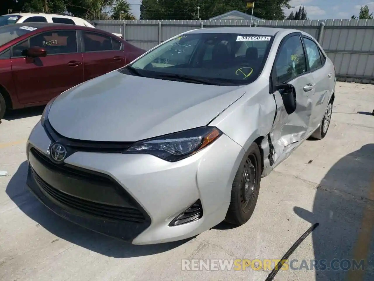 2 Photograph of a damaged car 5YFBURHE7KP935249 TOYOTA COROLLA 2019