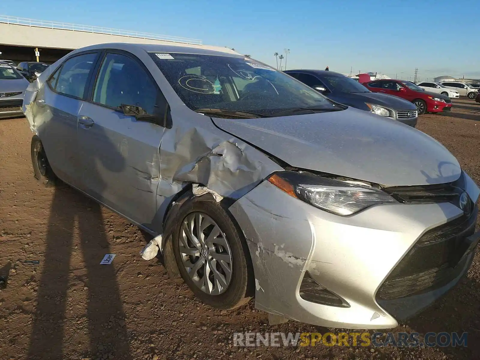 1 Photograph of a damaged car 5YFBURHE7KP935574 TOYOTA COROLLA 2019