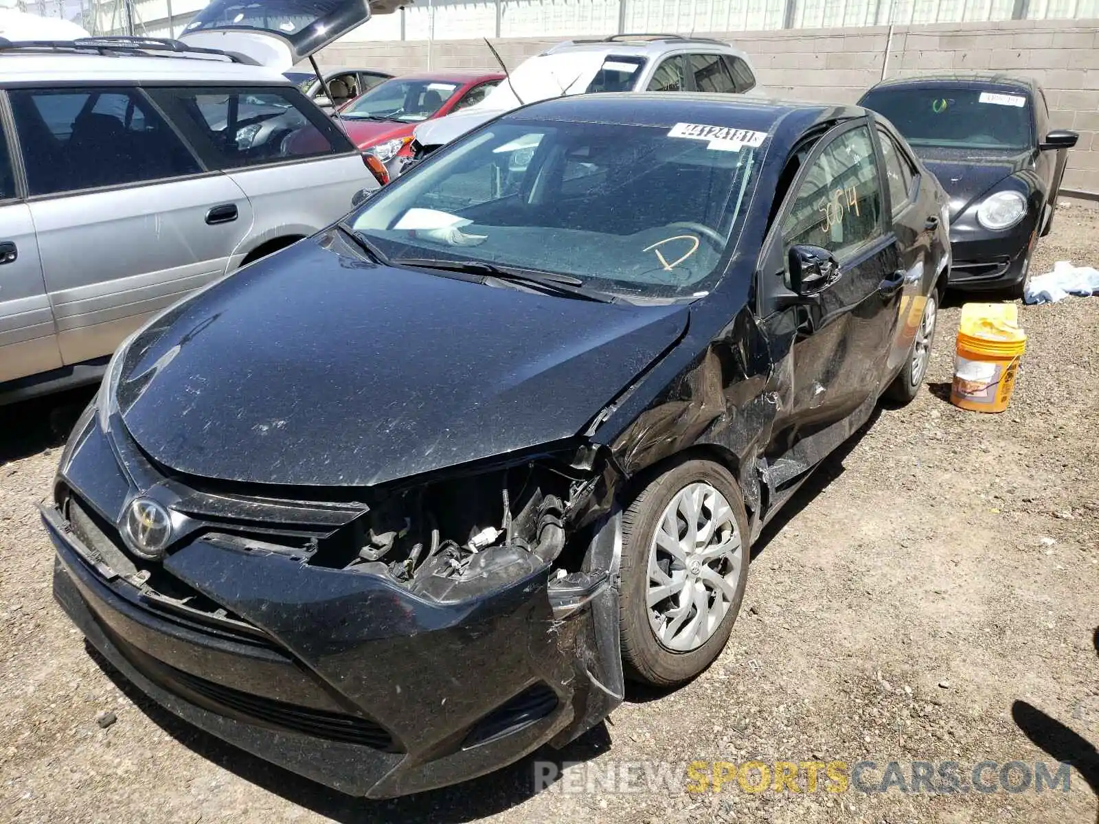 2 Photograph of a damaged car 5YFBURHE7KP935848 TOYOTA COROLLA 2019