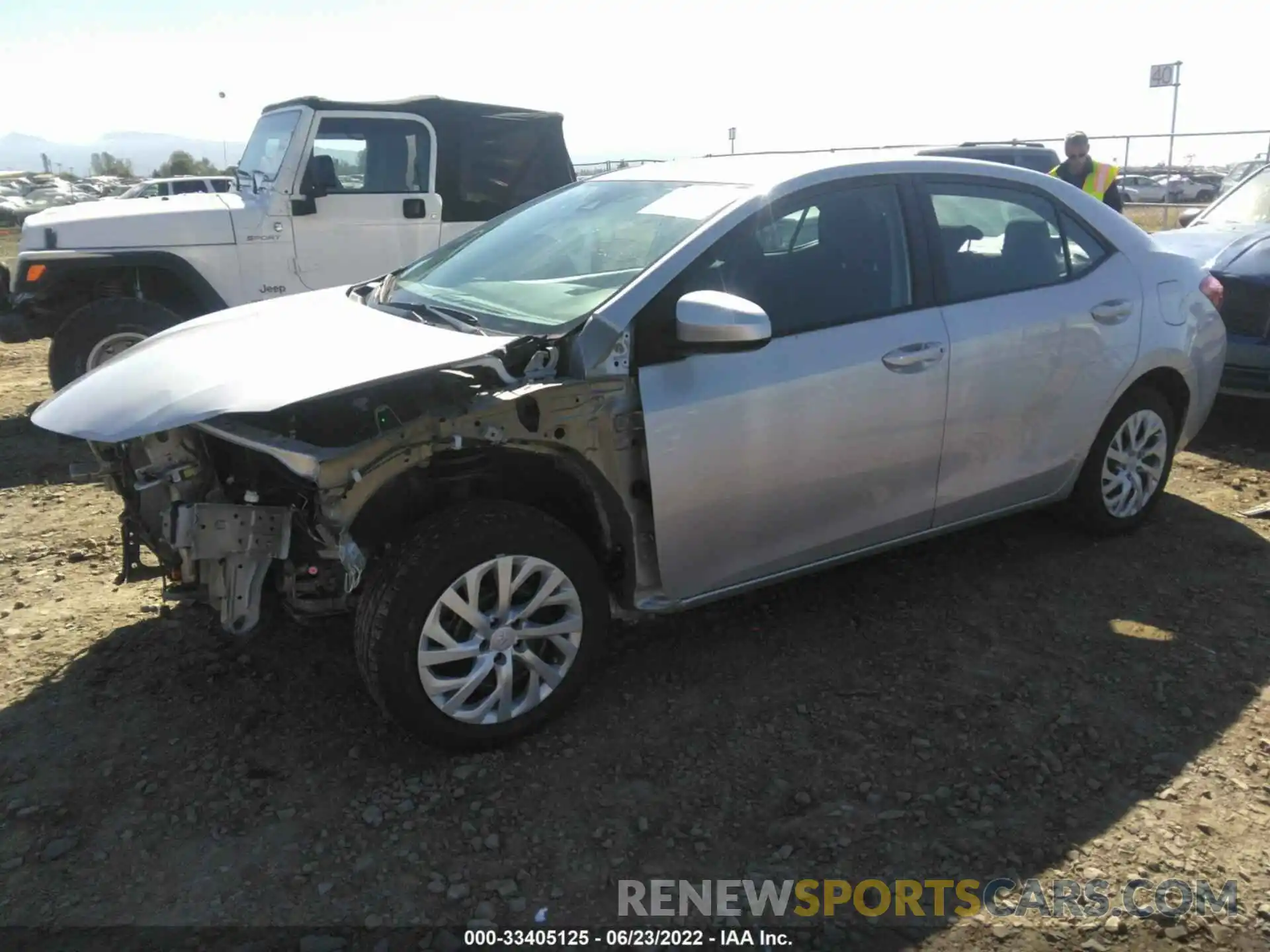 2 Photograph of a damaged car 5YFBURHE7KP937180 TOYOTA COROLLA 2019