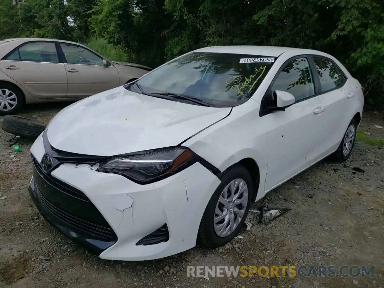 2 Photograph of a damaged car 5YFBURHE7KP937261 TOYOTA COROLLA 2019