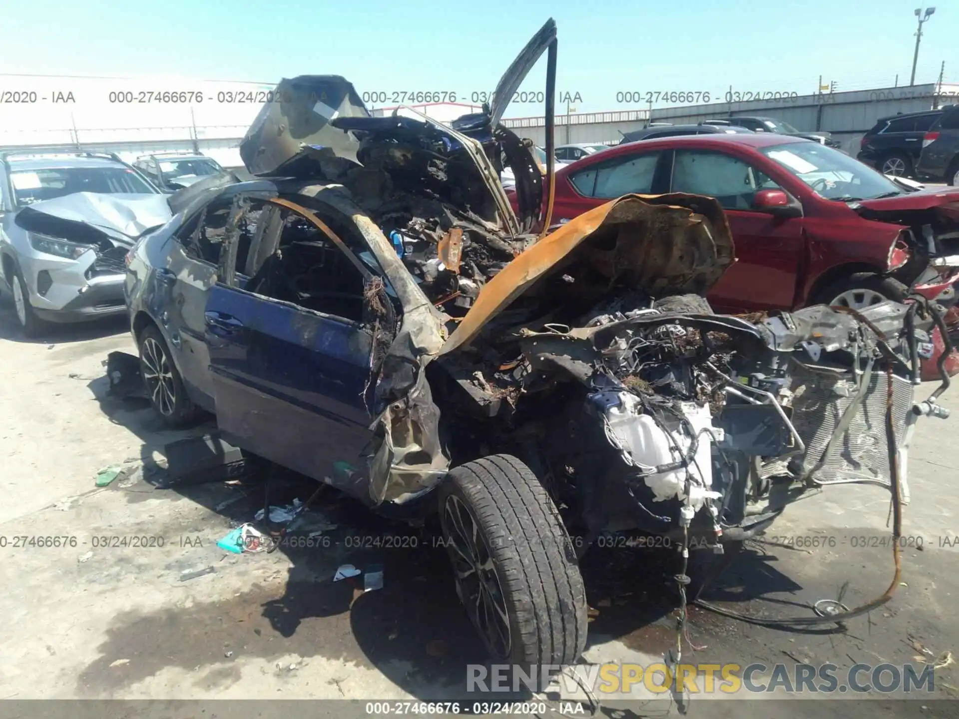 1 Photograph of a damaged car 5YFBURHE7KP937664 TOYOTA COROLLA 2019