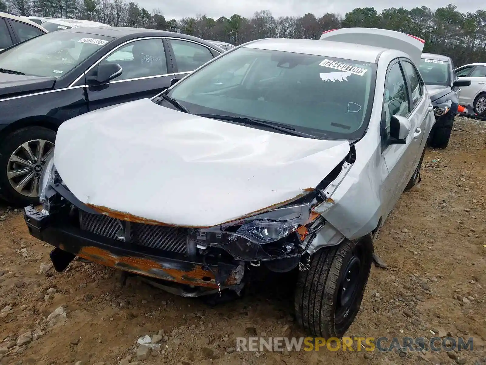 2 Photograph of a damaged car 5YFBURHE7KP938474 TOYOTA COROLLA 2019