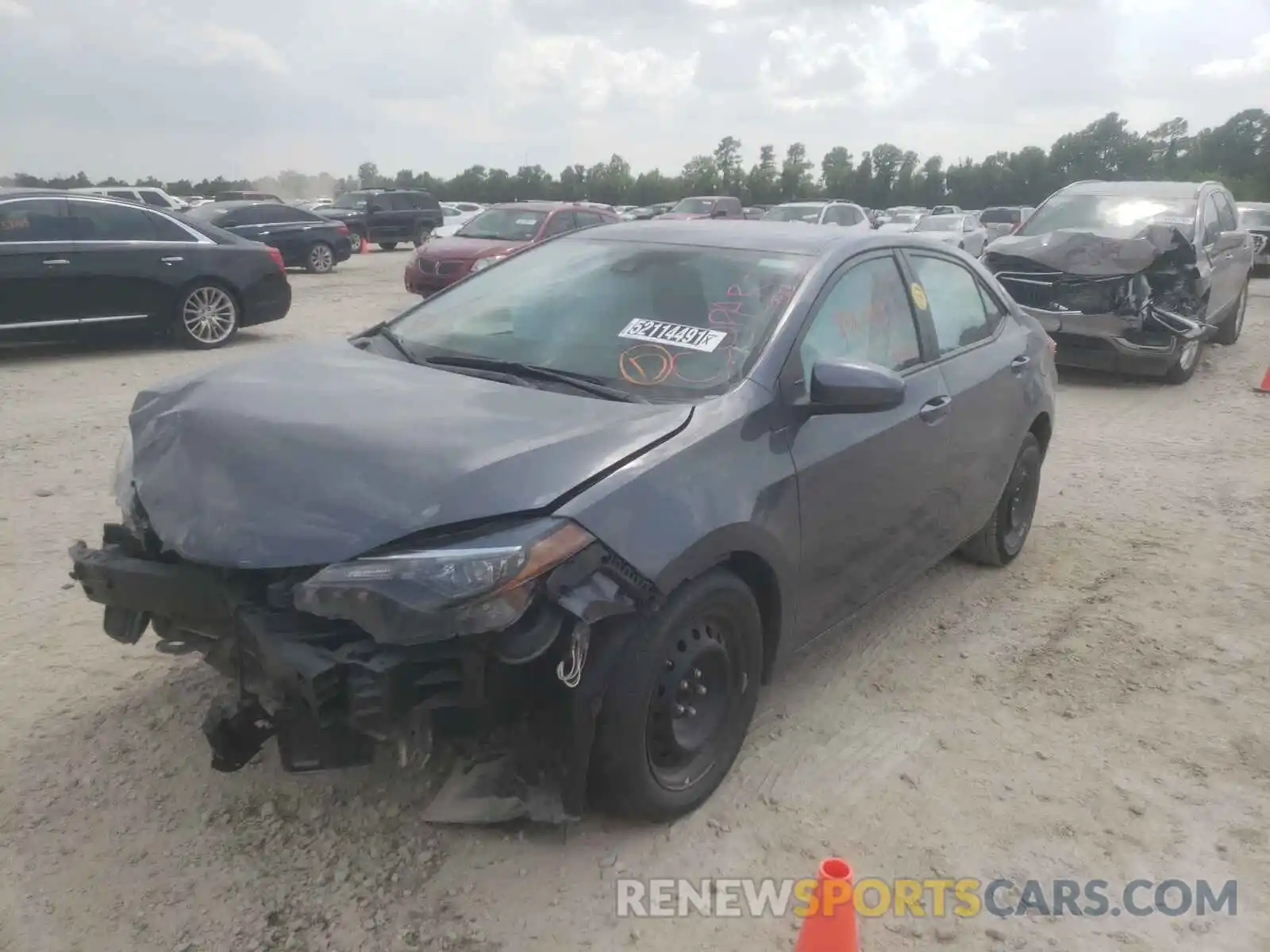 2 Photograph of a damaged car 5YFBURHE7KP938510 TOYOTA COROLLA 2019