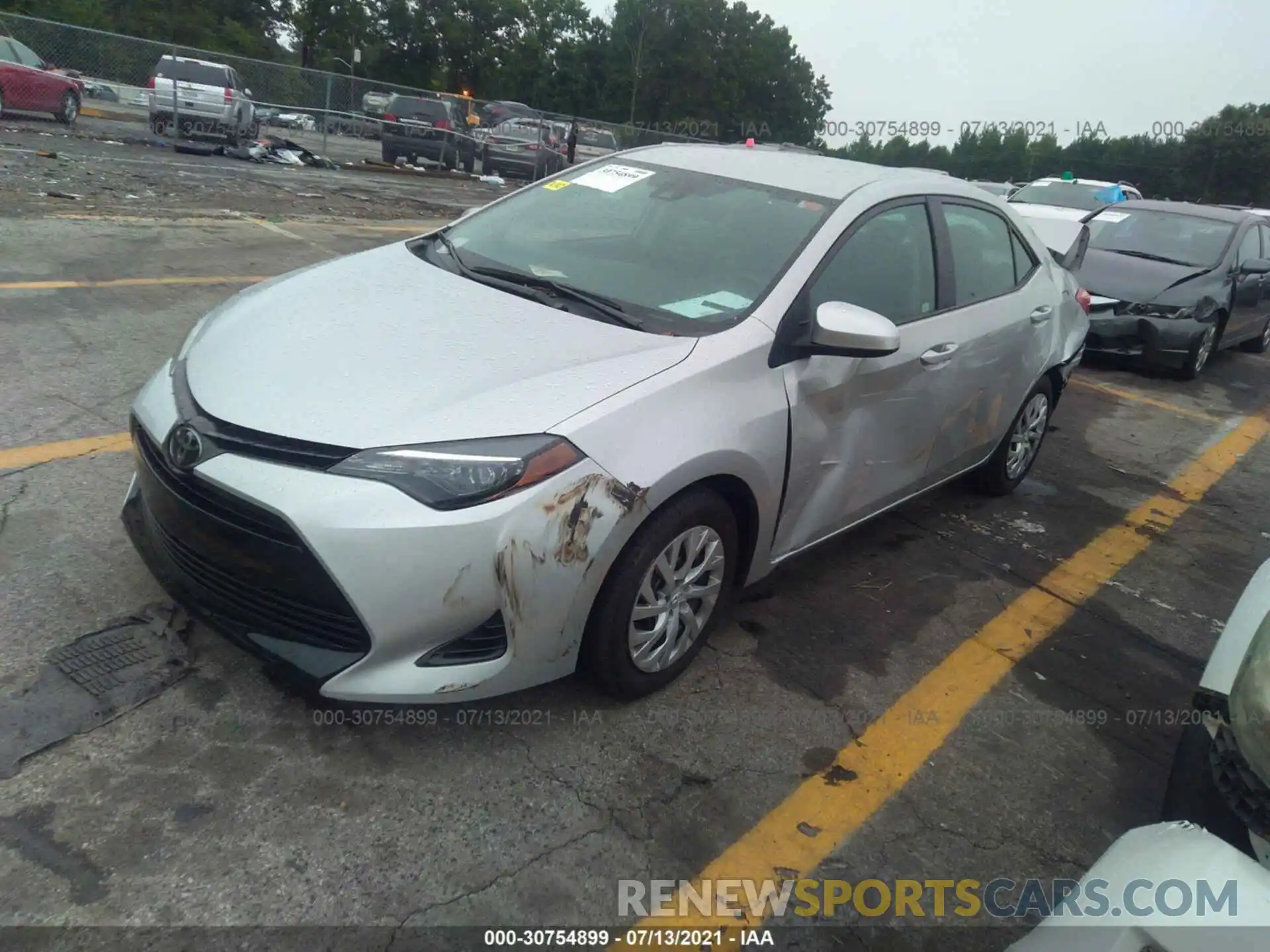 2 Photograph of a damaged car 5YFBURHE7KP938605 TOYOTA COROLLA 2019