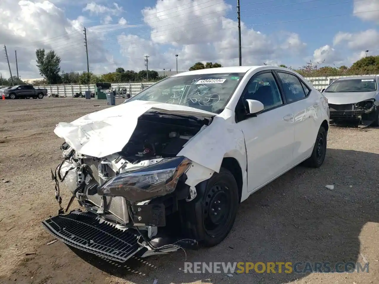 2 Photograph of a damaged car 5YFBURHE7KP938877 TOYOTA COROLLA 2019