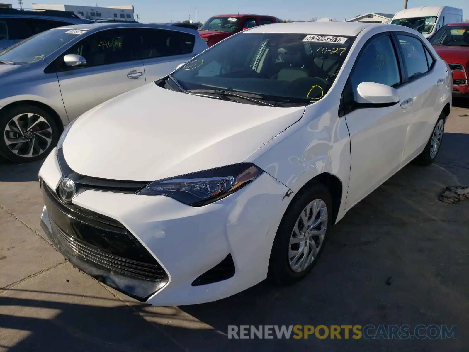 2 Photograph of a damaged car 5YFBURHE7KP939088 TOYOTA COROLLA 2019