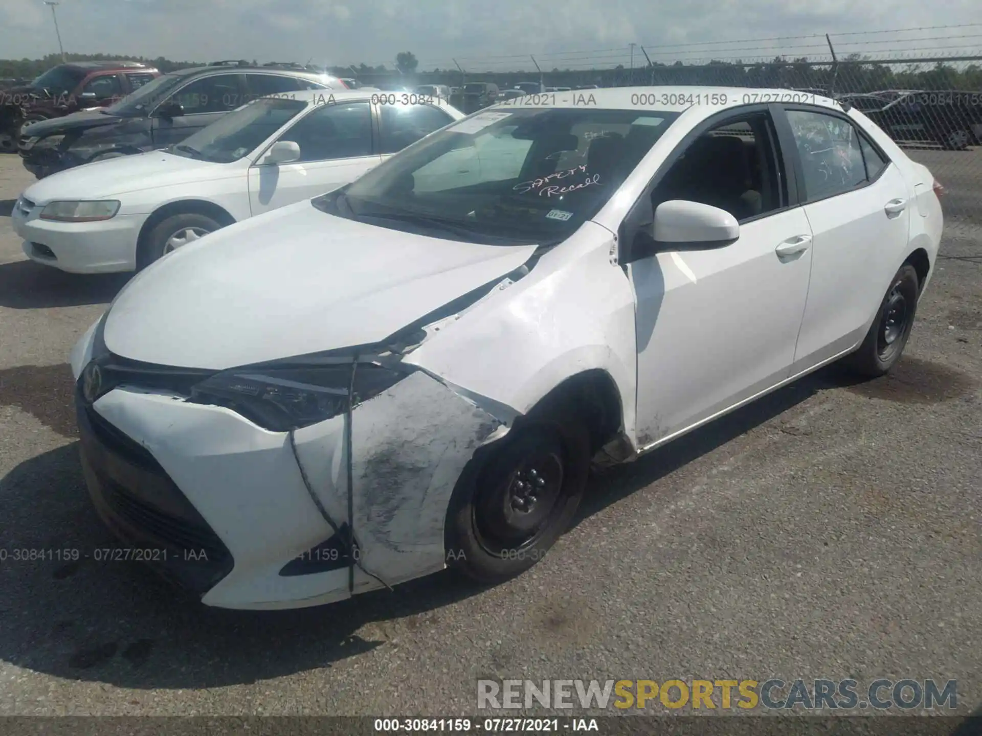 2 Photograph of a damaged car 5YFBURHE7KP939866 TOYOTA COROLLA 2019