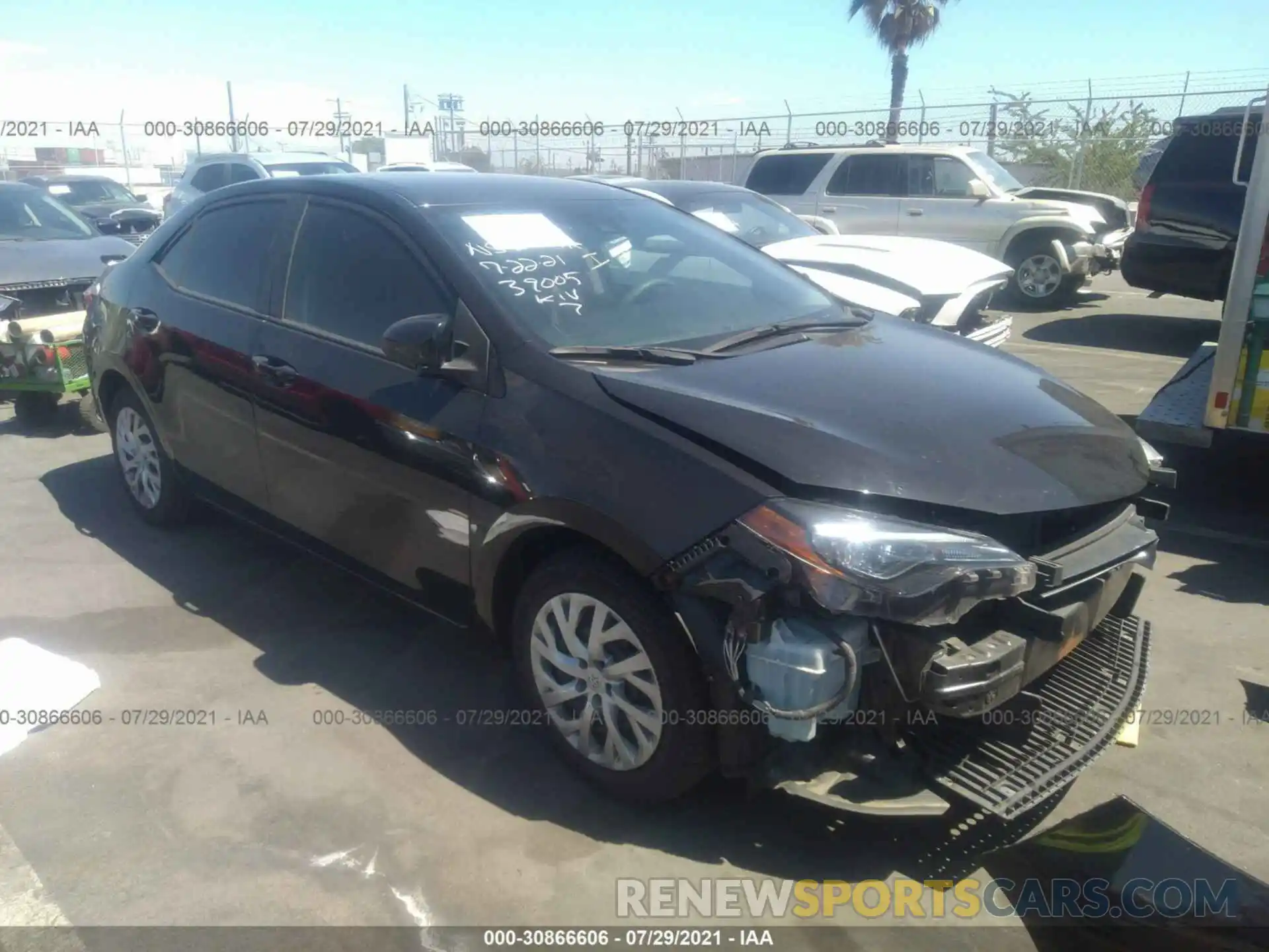 1 Photograph of a damaged car 5YFBURHE7KP941066 TOYOTA COROLLA 2019