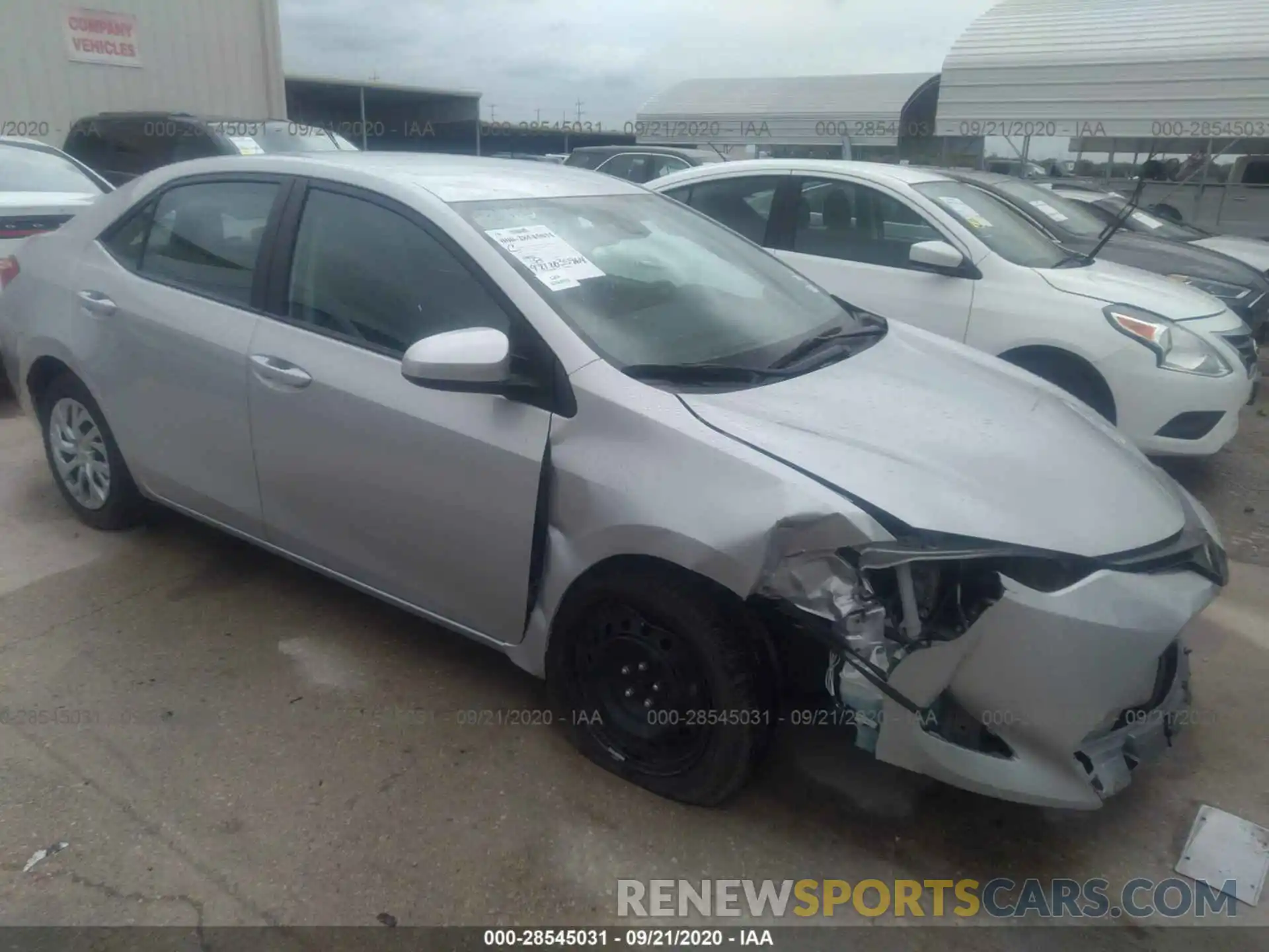 1 Photograph of a damaged car 5YFBURHE7KP941374 TOYOTA COROLLA 2019