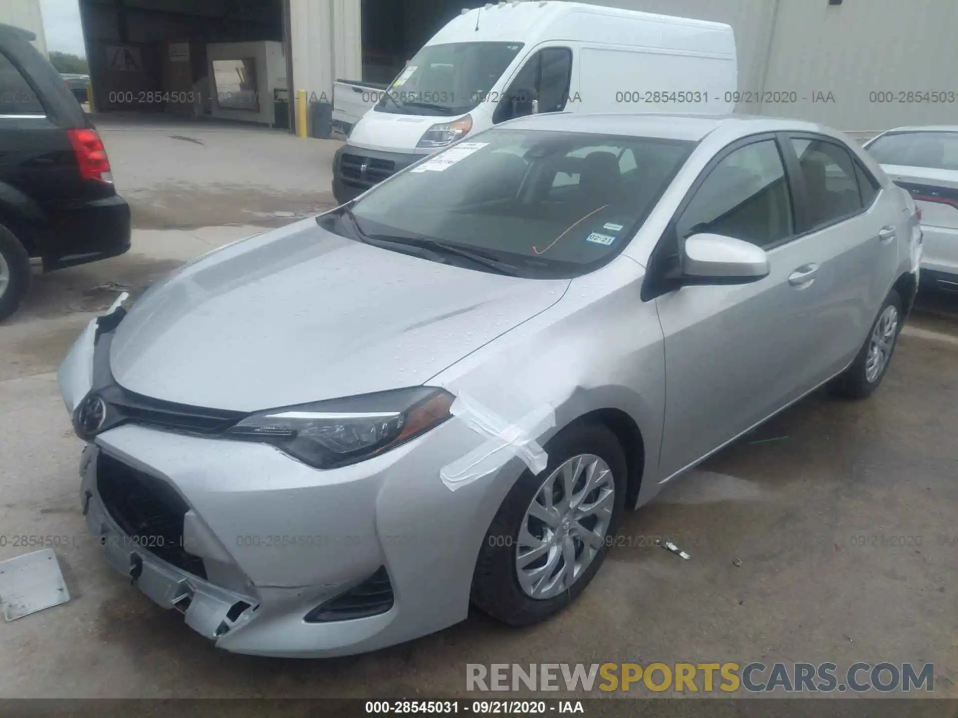 2 Photograph of a damaged car 5YFBURHE7KP941374 TOYOTA COROLLA 2019