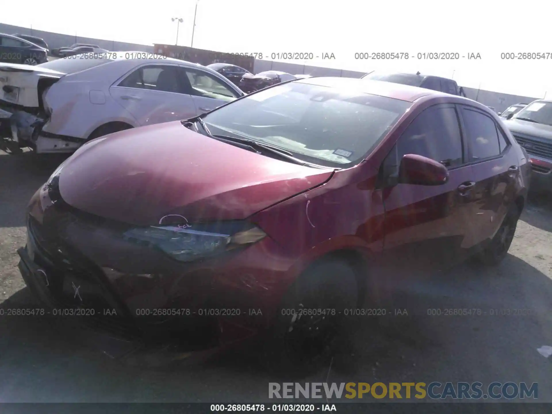 2 Photograph of a damaged car 5YFBURHE7KP942248 TOYOTA COROLLA 2019