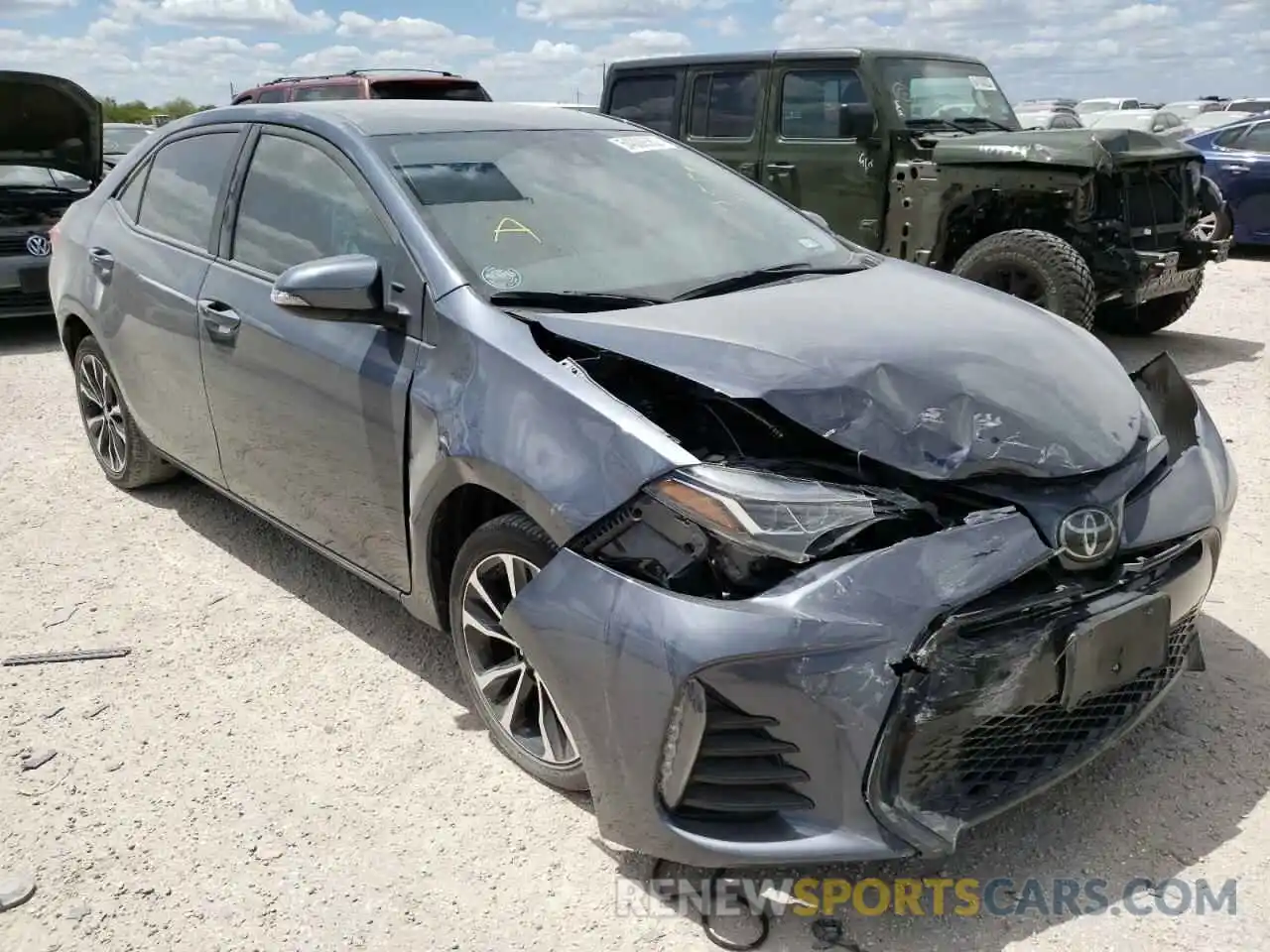 1 Photograph of a damaged car 5YFBURHE7KP943058 TOYOTA COROLLA 2019