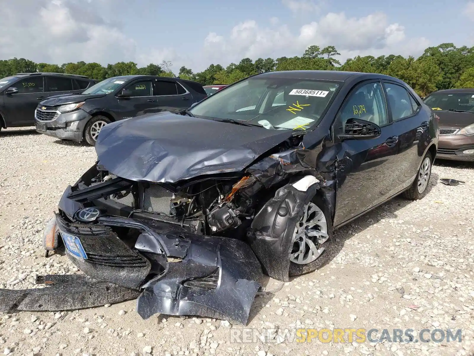 2 Photograph of a damaged car 5YFBURHE7KP943190 TOYOTA COROLLA 2019